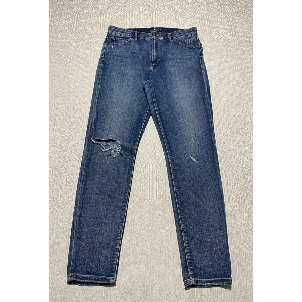 Lucky Brand Bridgette‎ Skinny Jeans Denim Blue Size 12/31 Distressed Rips
